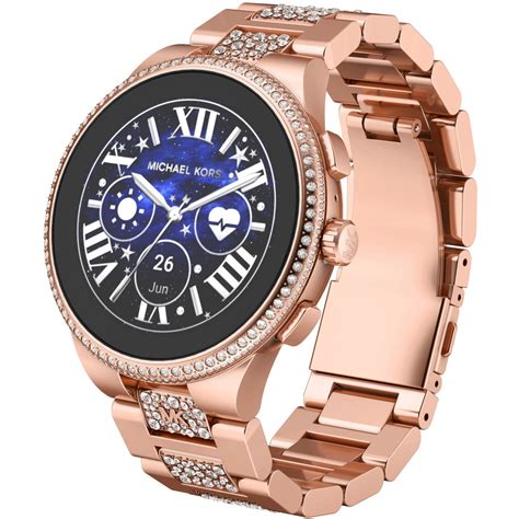 michael kors access women's rose gold smartwatch with diamond strap|mike Kors rose gold tone.